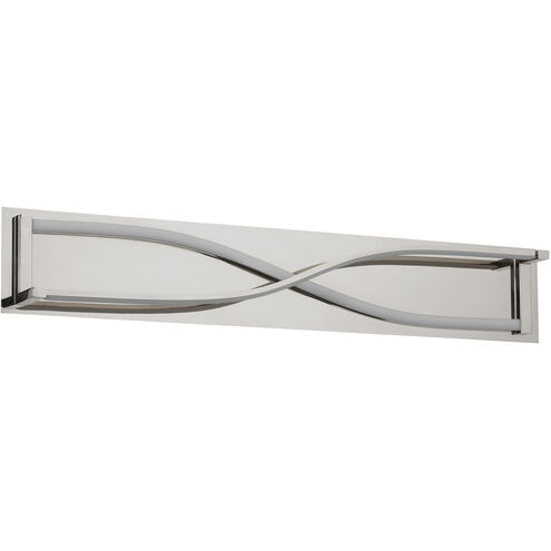 Hyperion 2 Light 34 inch Polished Nickel Vanity Light Wall Light