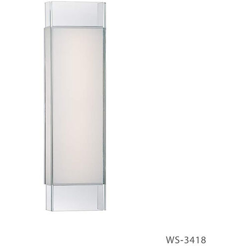 Cloud LED 18.1 inch Chrome Bath Vanity & Wall Light in 18in.