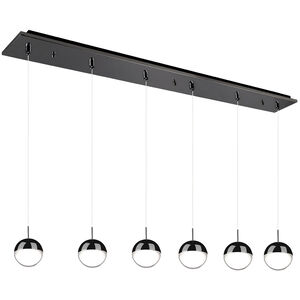 Pluto LED 5.13 inch Black Chrome Multi Pendant Ceiling Light
