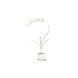 Bradshaw Orrell Silver Leaf/Matte White/Clear Orchid on Stand Accent, Medium