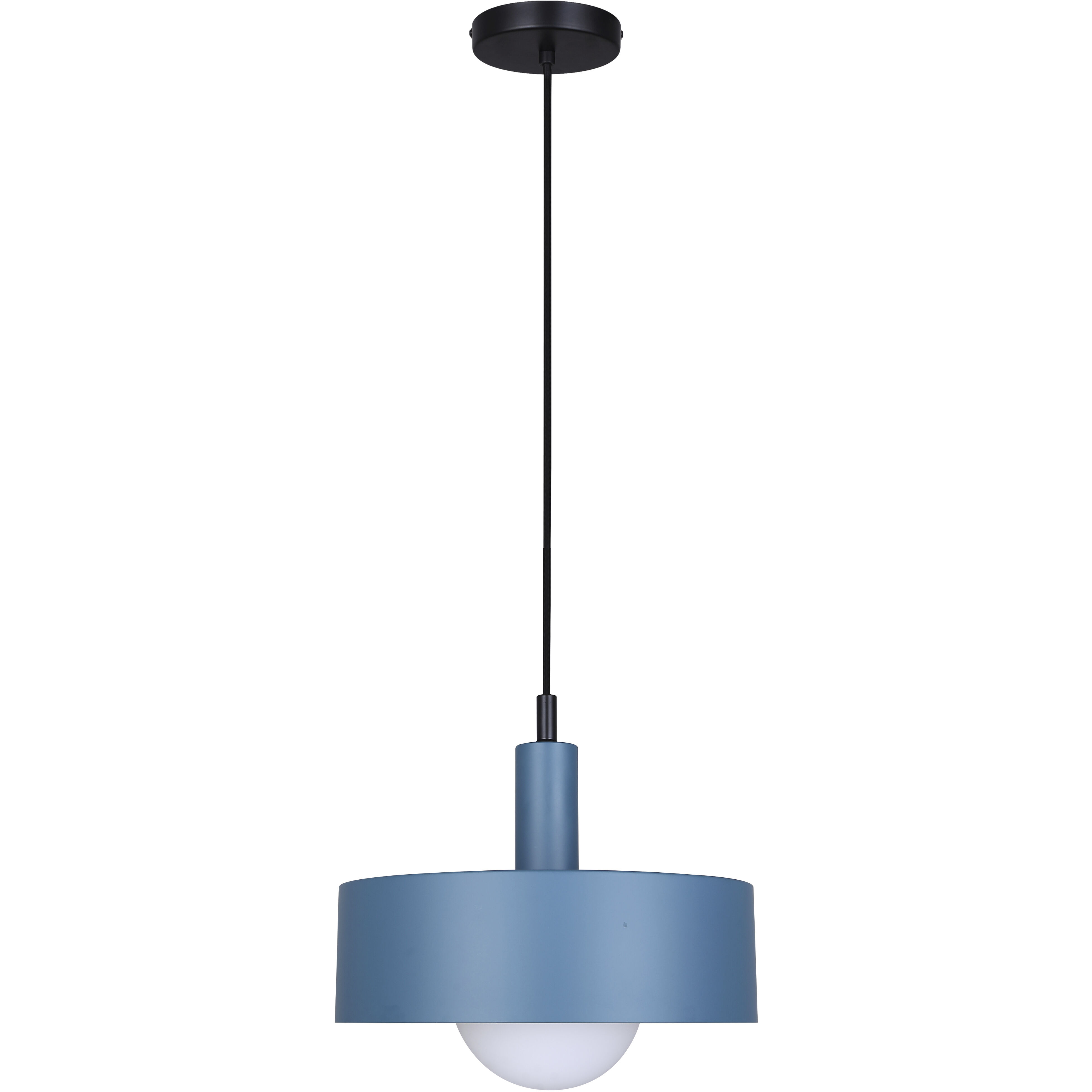 Daylon 1 Light 12.63 inch Matte Blue and Black Pendant Ceiling Light
