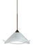 Hoppi 1 Light Bronze Pendant Ceiling Light in Marble/Clear Glass, Halogen