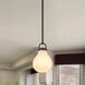 Mansfield 1 Light 6 inch Matte Black Pendant Ceiling Light