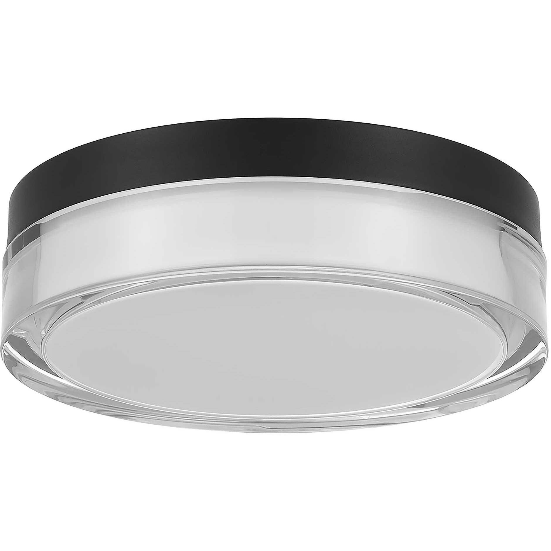 Sunspot LED 9 inch Sand Black Outdoor Flush Mount
