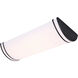 Glamour LED 11.26 inch Black Linear Flush Mount Ceiling Light