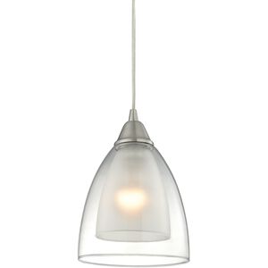 Layers 1 Light 6 inch Satin Nickel Mini Pendant Ceiling Light