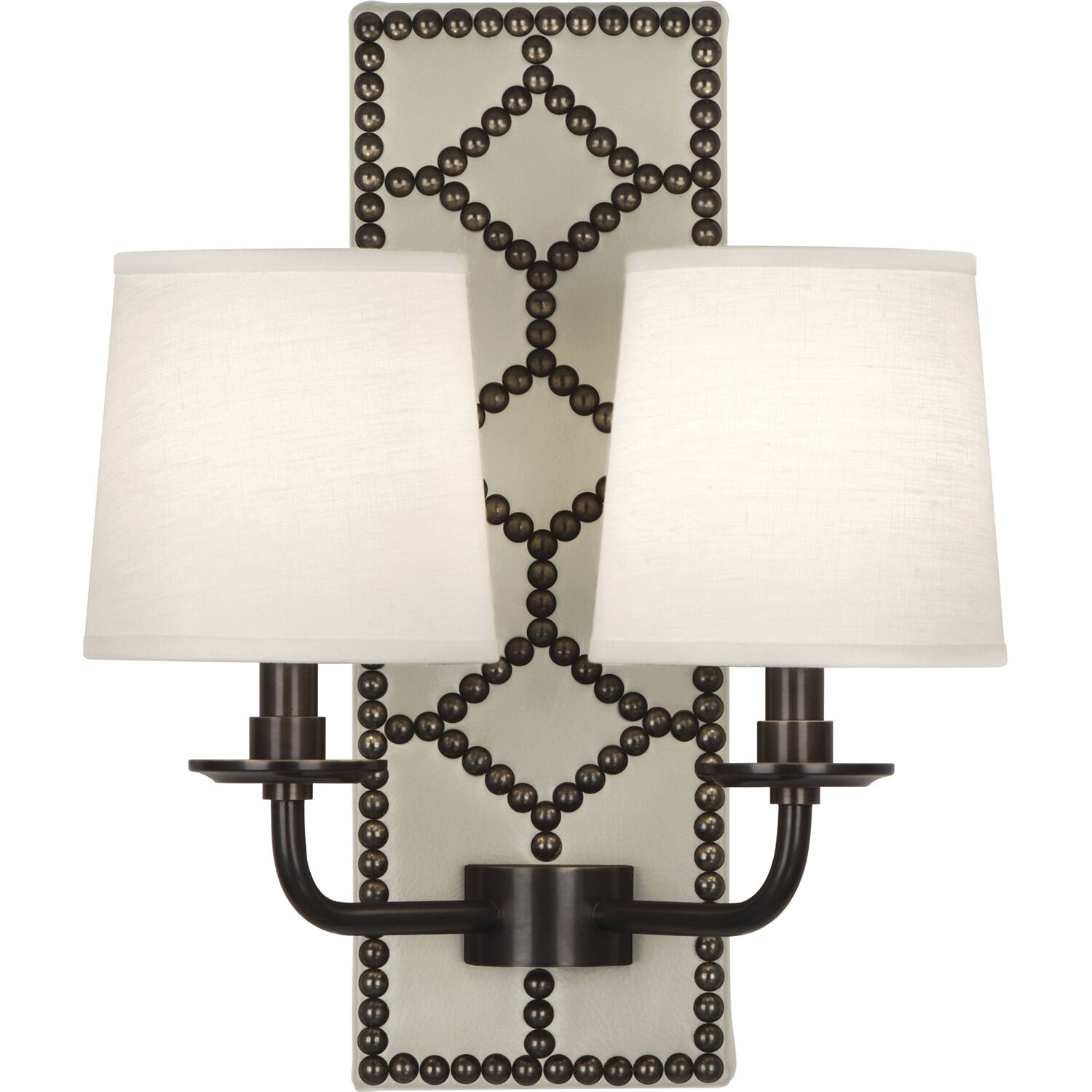 Williamsburg Lightfoot 2 Light 13.5 inch Bruton White Wall Sconce Wall Light in Deep Patina Bronze