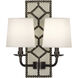 Williamsburg Lightfoot 2 Light 13.5 inch Bruton White Wall Sconce Wall Light in Deep Patina Bronze