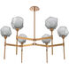 Gem LED Novel Brass Chandelier Ceiling Light, Round Belvedere