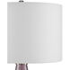 Optimist 30 inch 150 watt Purple and Clear Table Lamp Portable Light