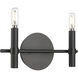 Skyva 2 Light 13 inch Matte Black Bathroom Vanity Light Wall Light