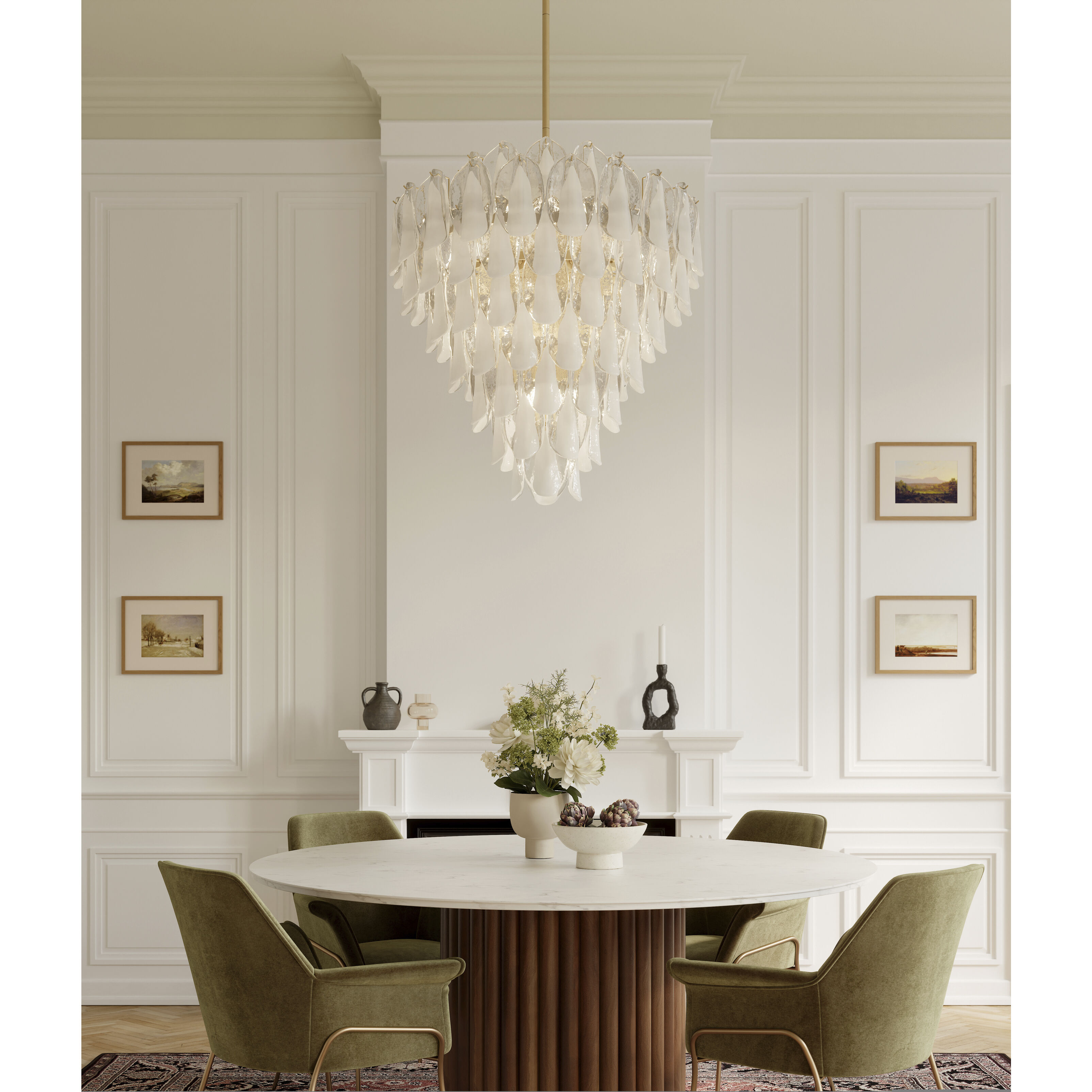 Verla Crest 21 Light 32.5 inch Legacy Brass Pendant Ceiling Light