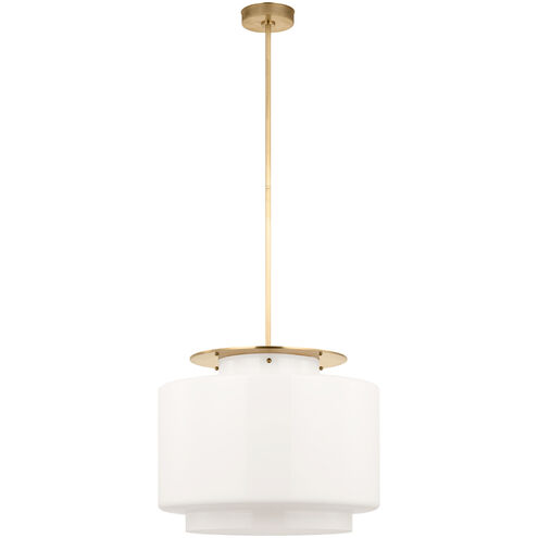 Ray Booth Elias LED 20 inch Antique-Burnished Brass Pendant Ceiling Light