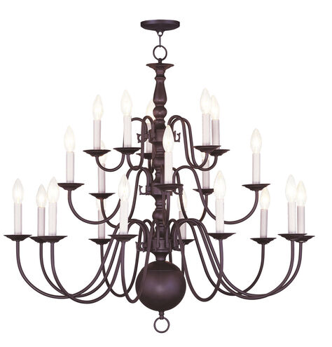 Williamsburgh 20 Light 36 inch Bronze Chandelier Ceiling Light