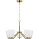 Vertex 5 Light 22.5 inch Brushed Gold Chandelier Ceiling Light
