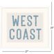 East Coast / Gulf Coast / West Coast Blue and Beige and White Framed Art, Propac