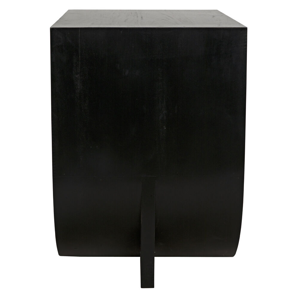 Burton 30 X 28 inch Hand Rubbed Black Side Table, Right