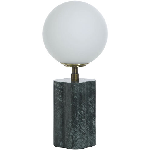 Amabel 13 inch 15 watt Green Marble Table Lamp Portable Light