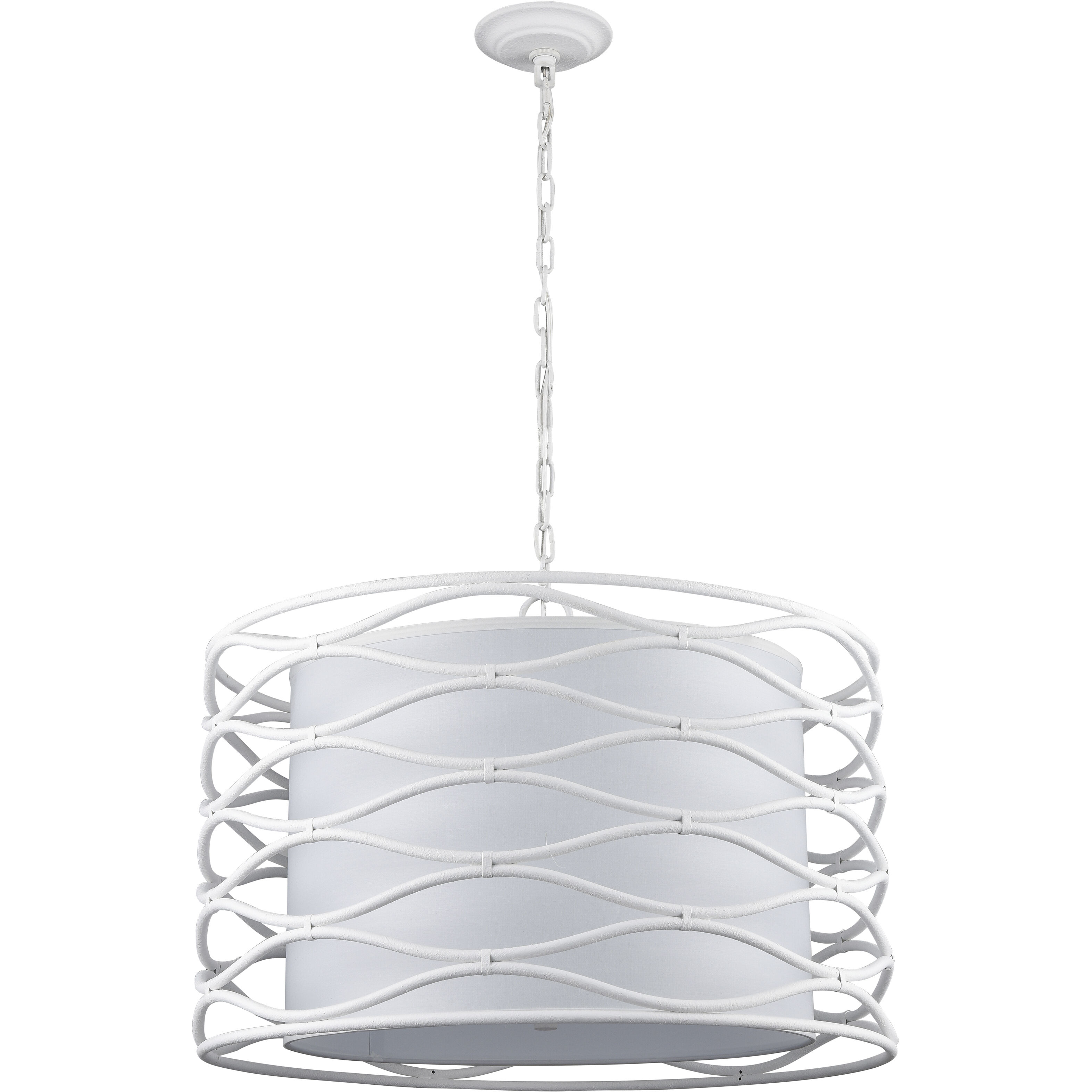 Hillcrest 4 Light 24 inch Dry White Chandelier Ceiling Light