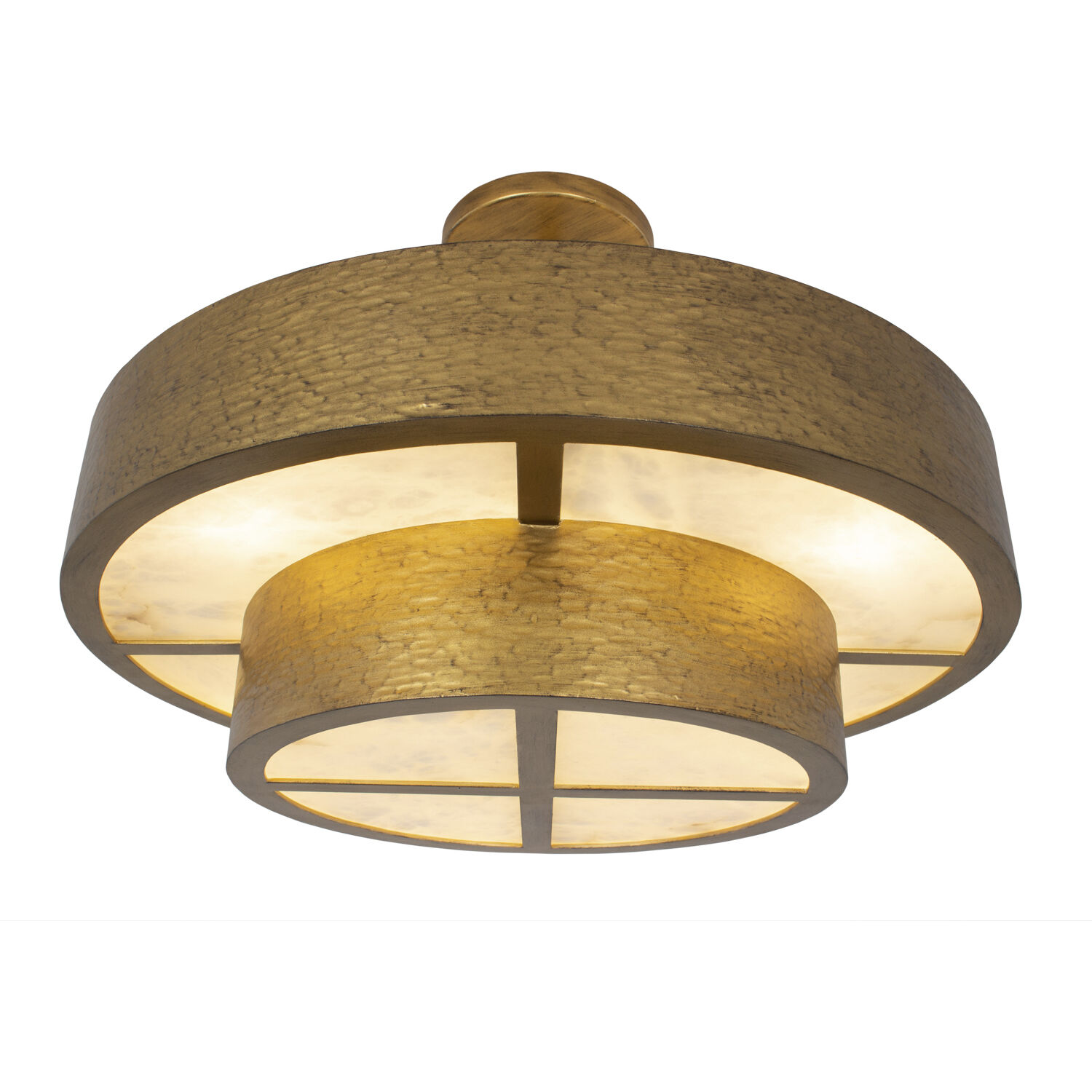 Moda 8 Light 22 inch Rustic Gold Semi-Flush Ceiling Light