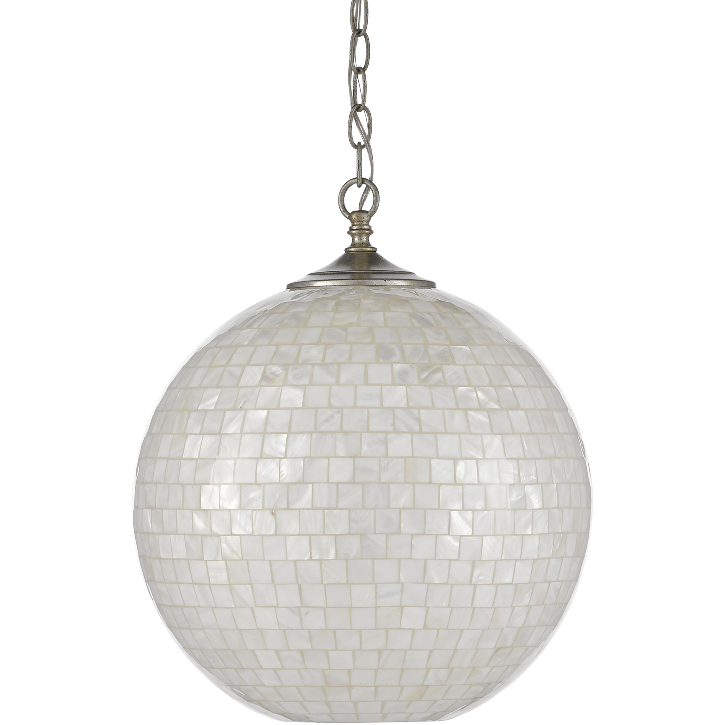 Finhorn 1 Light 15.75 inch Pearl/Antique Silver Leaf Pendant Ceiling Light