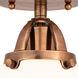 Nouveau 2 Beacon LED 12 inch Antique Copper Semi-Flush Mount Ceiling Light in Matte White Glass