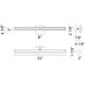 Isosceles LED 33 inch Matte Black Bath Vanity Light Wall Light