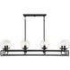 Crosby 8 Light 42 inch Matte Black Linear Chandelier Ceiling Light, Essentials