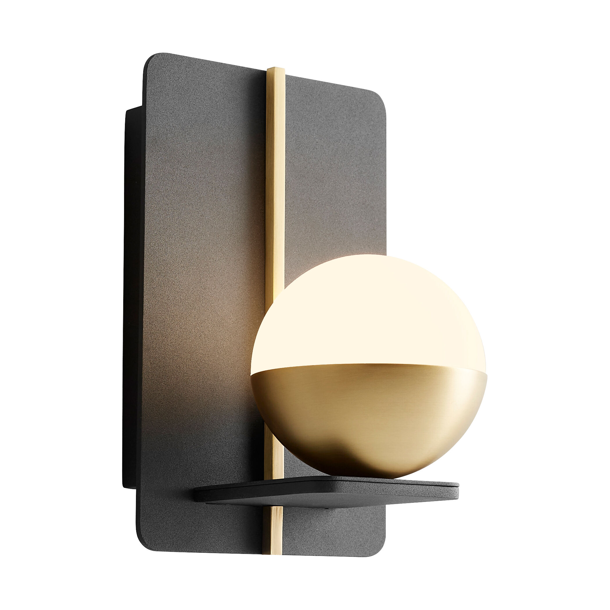Iota 1 Light 5 inch Black/Aged Brass Sconce Wall Light