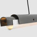 Avroko Ambrose Linear Chandelier Ceiling Light in Bronze