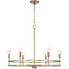 Fuller 6 Light 28 inch Aged Brass Chandelier Ceiling Light