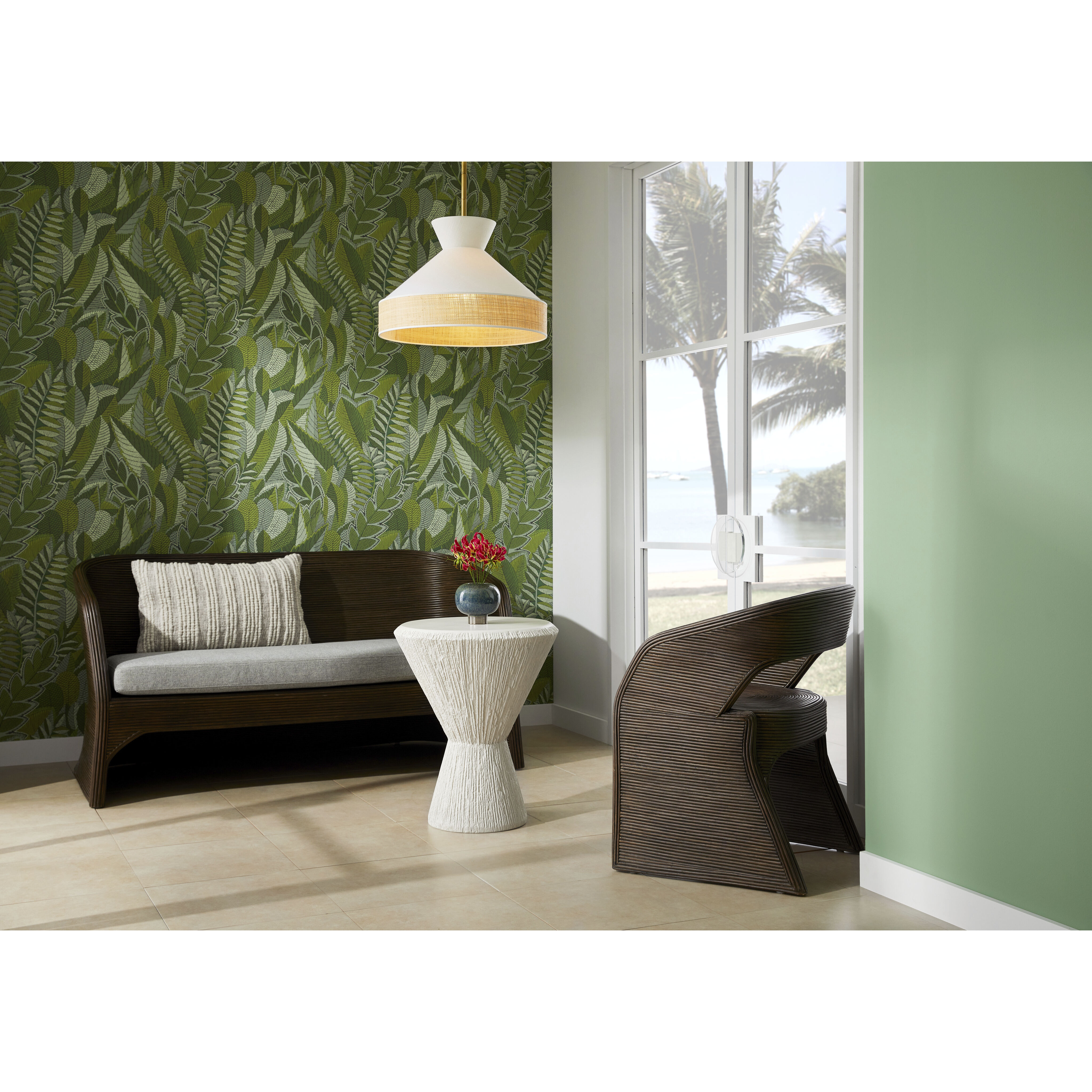 Malena 1 Light 20.5 inch White and Antique Brass Pendant Ceiling Light