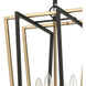 Bridgette 4 Light 14 inch Matte Black with Satin Brass Pendant Ceiling Light