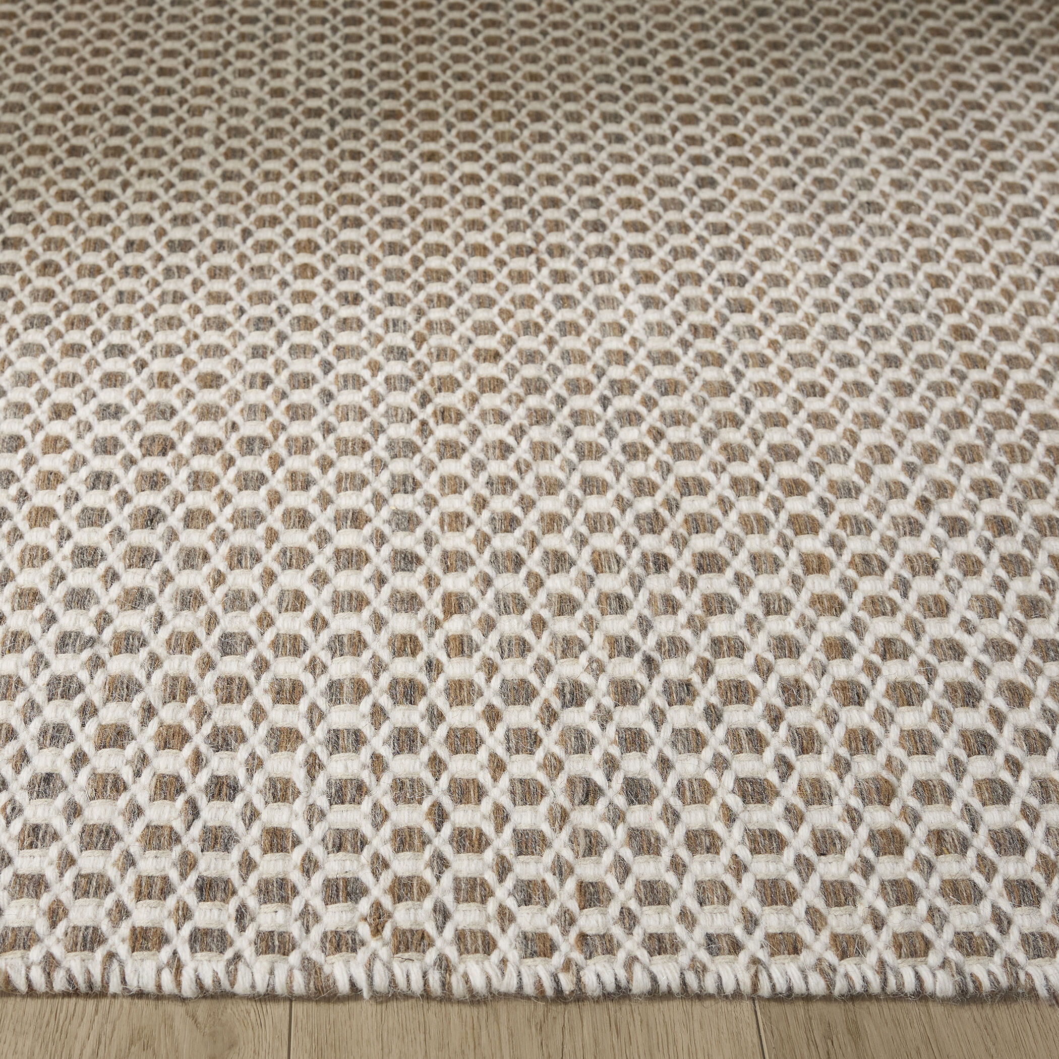Deya Dark Brown and Ivory Indoor Rug