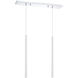 Forest LED 30 inch Chrome Linear Chandelier Ceiling Light in 2, 13, Matte White Steel