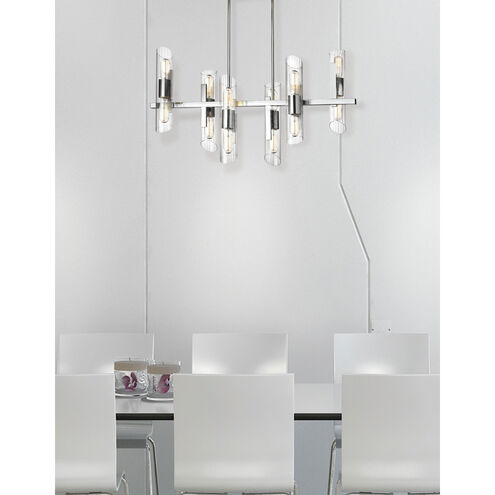 Samantha 12 Light 40 inch Polished Chrome Horizontal Chandelier Ceiling Light