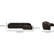 Amelia Brown Modular Right Sectional in Dark Brown, Lounge