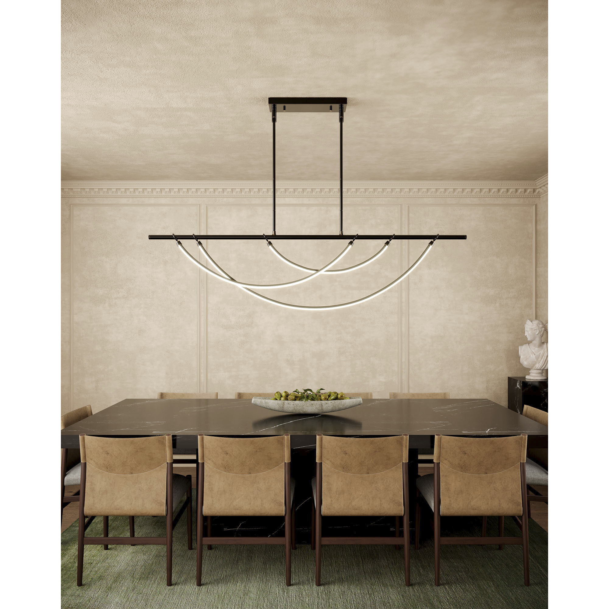 Aryas LED 60 inch Urban Bronze Linear Pendant Ceiling Light