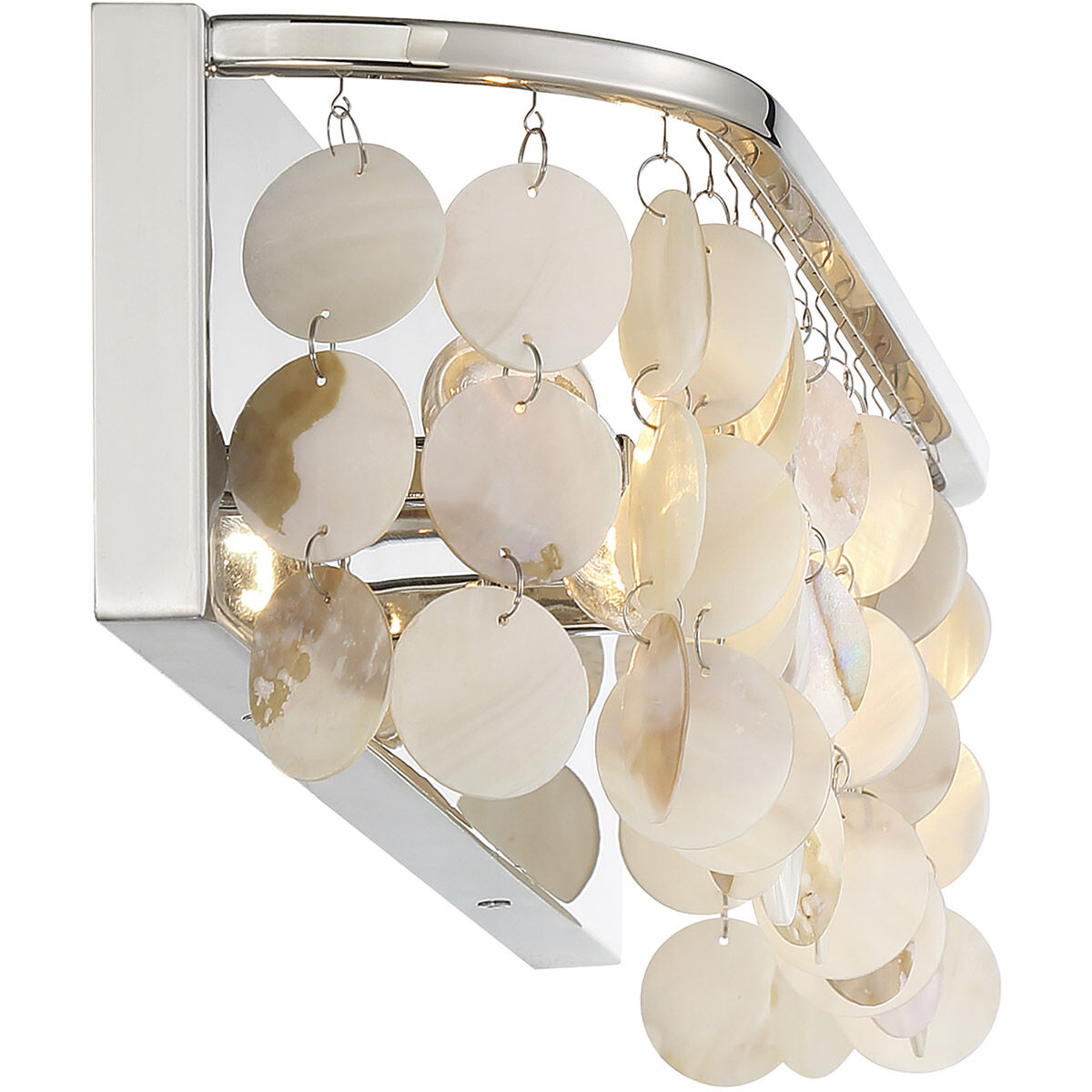 Coastal 3 Light 22 inch Polished Nickel Bathroom Vanity Light Wall Light