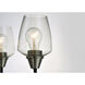 Goblet 3 Light 19 inch Black and Satin Nickel Mini Chandelier Ceiling Light
