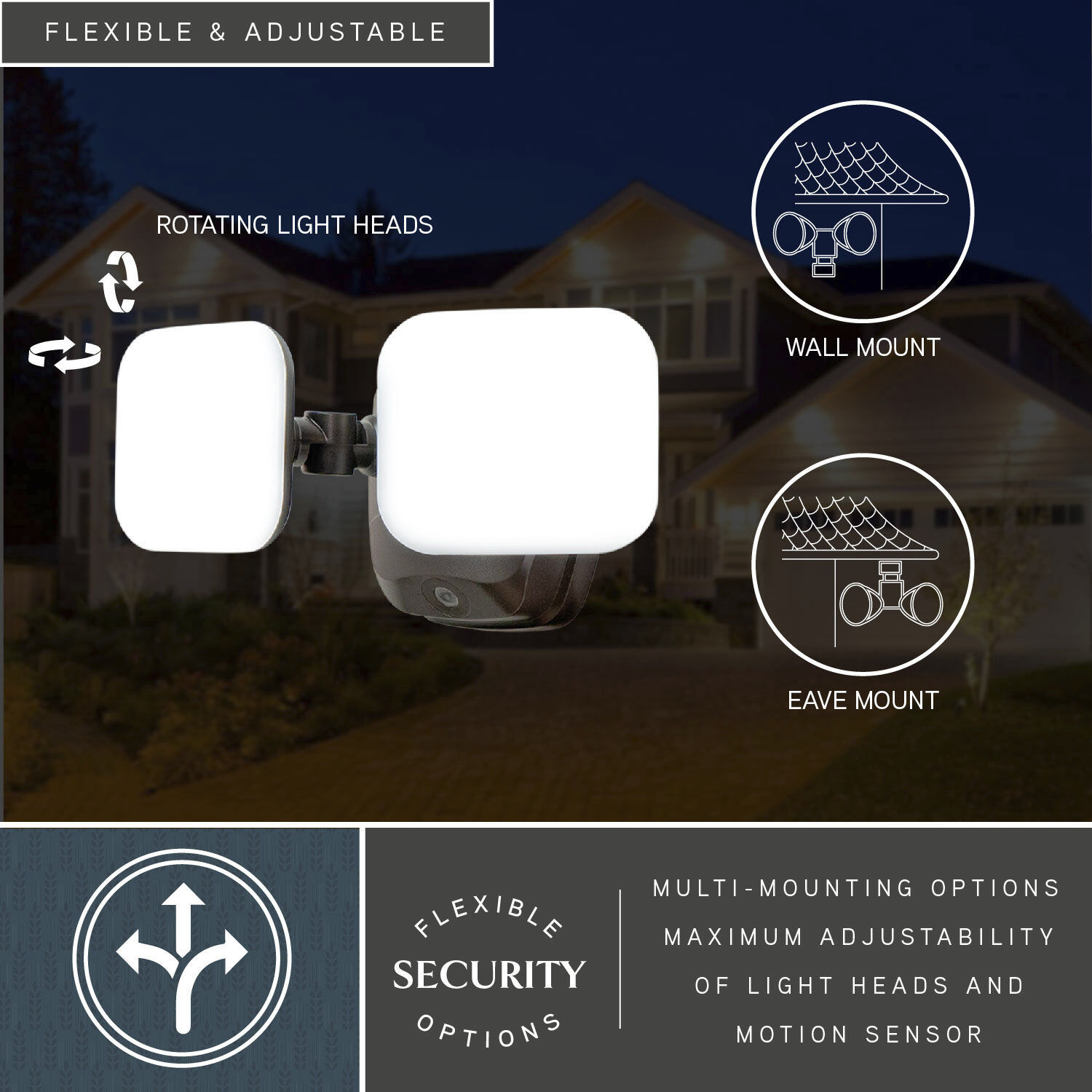 Theta LED 5.25 inch Bronze Outdoor Security