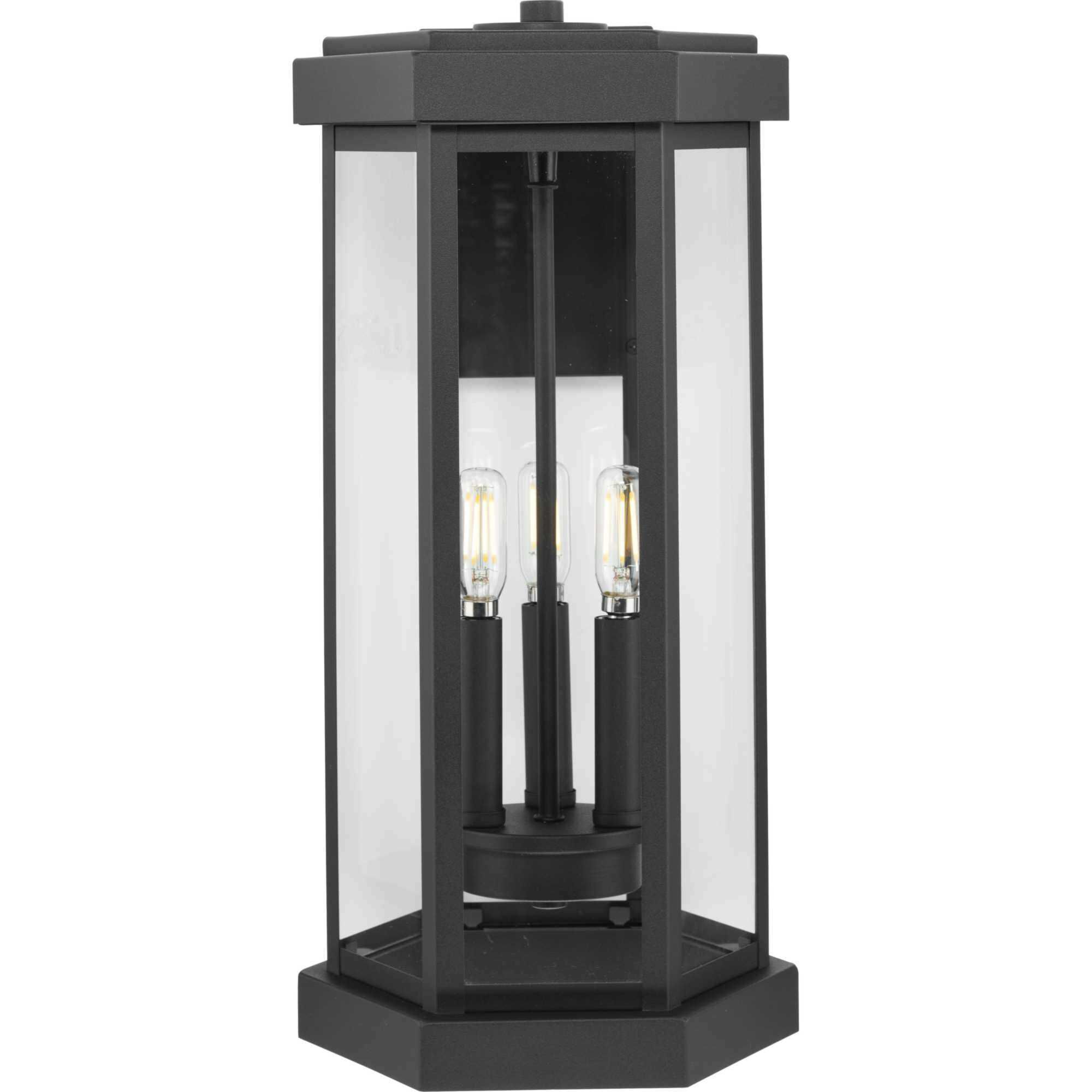 Ramsey 3 Light 18.5 inch Textured Black Outdoor Wall Lantern