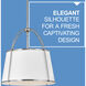 Clarke LED 16 inch Polished Nickel with Matte White Indoor Chandelier Ceiling Light