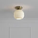 Moraga LED 8 inch Weathered Brass Semi-Flush Mount Ceiling Light
