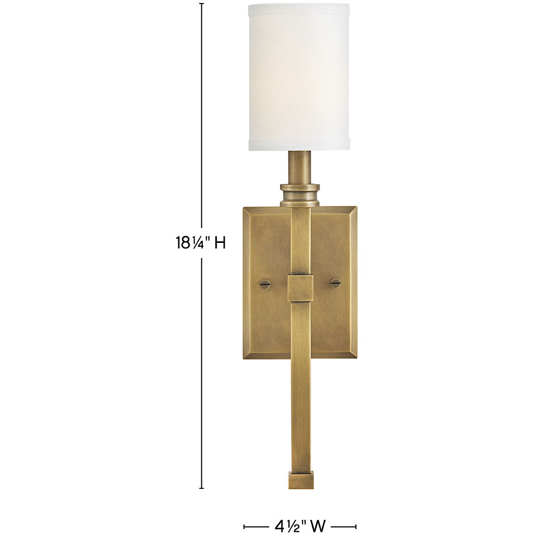 Moore 1 Light 4.5 inch Heritage Brass Interior Wall Mount Wall Light