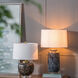 Amir 22 inch 60 watt Black/Gold/White Table Lamp Portable Light
