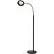 Holmes 39 inch 8.00 watt Brushed Steel / Black Floor Lamp Portable Light, Simplee Adesso