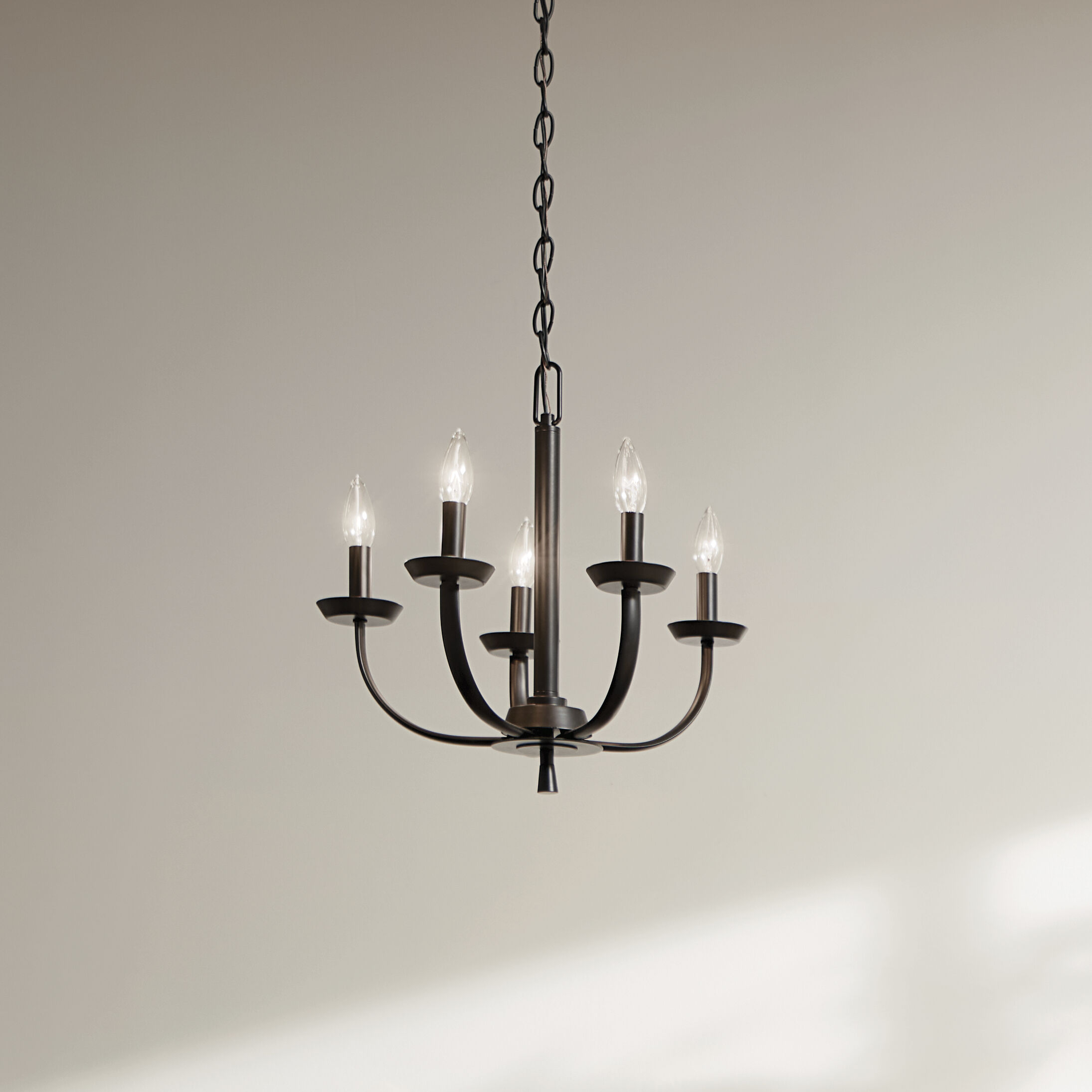 Kennewick 5 Light 18 inch Black Chandelier Ceiling Light 