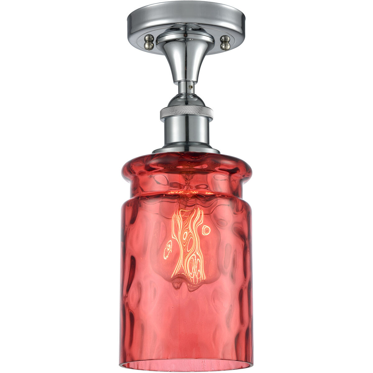 Ballston Candor 1 Light 4.75 inch Polished Chrome Semi-Flush Mount Ceiling Light, Ballston