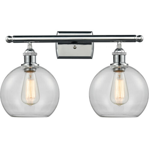 Ballston Athens LED 18 inch Polished Chrome Bath Vanity Light Wall Light in Clear Glass